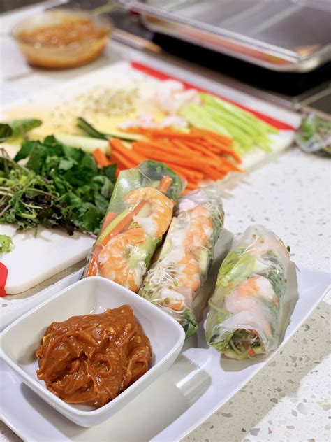 Vietnamese Spring Rolls with Peanut Sauce - Cooking with Chef Bryan