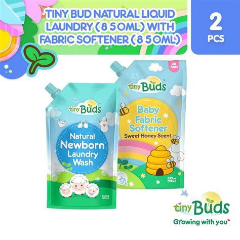 Tiny Buds Natural Newborn Liquid Laundry 850ML with Fabric Softener ...