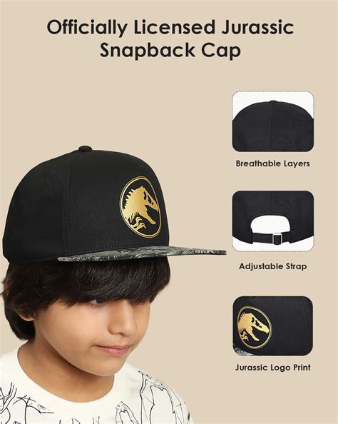 Jurassic World Printed Snapback Cap For Boys – Kidsville