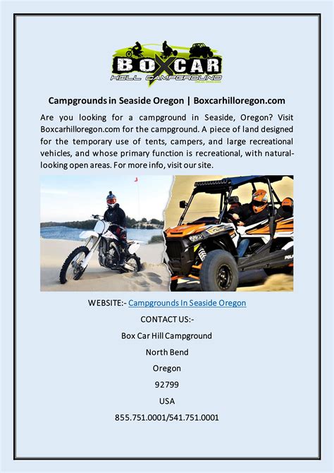 Campgrounds in Seaside Oregon | Boxcarhilloregon.com by Box Car Hill ...