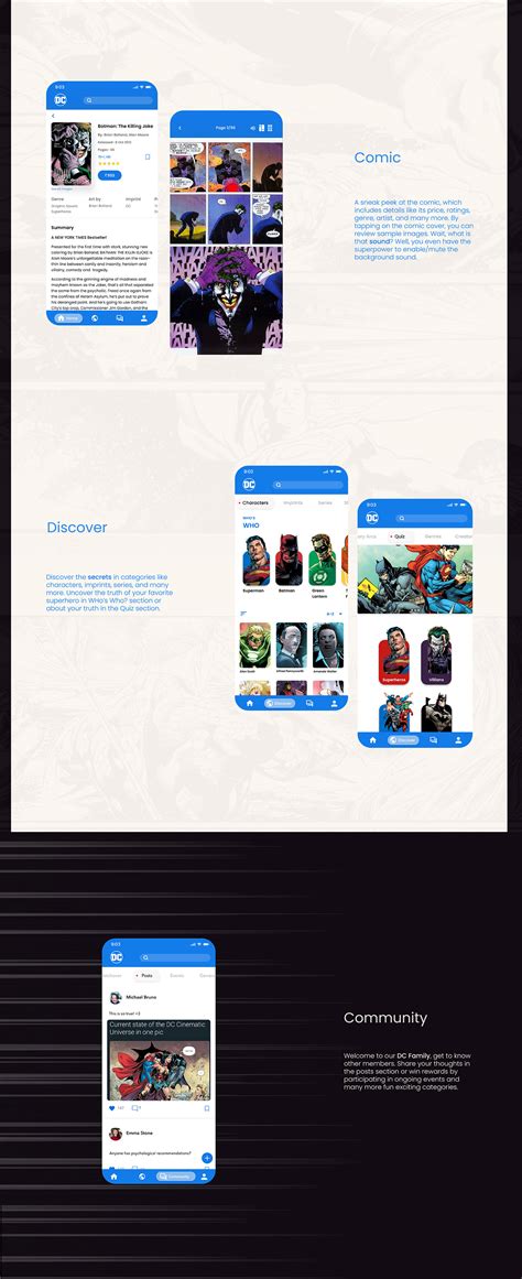 DC Comics App on Behance