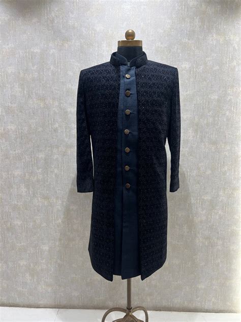 Thread Embroidery Indowestern Shrug Set – Devyom Sherwani Store