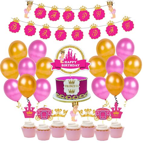 Buy Party Propz Princess Theme Birthday Decoration for Boys 52pcs Happy ...