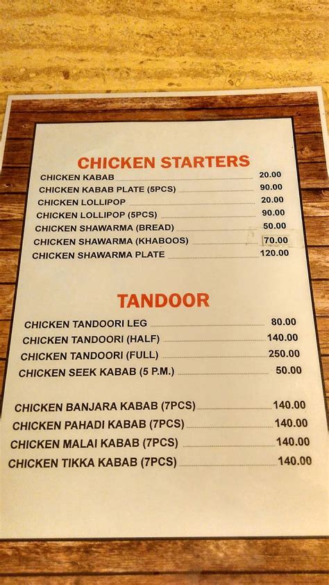 Menu at Madinah Restaurant, Pune, Kausar Baugh Rd