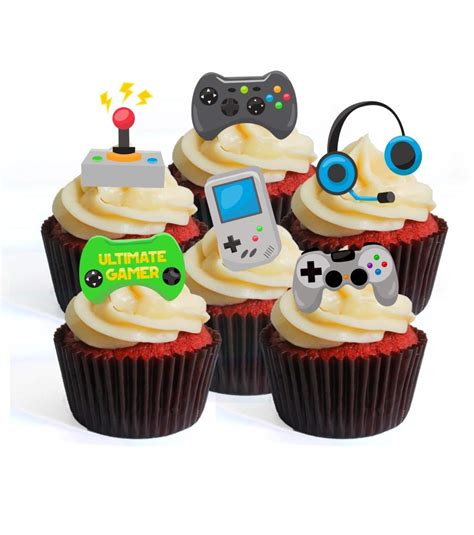 Gamer Theme Edible Cupcake Toppers - Stand Up Wafer India | Ubuy