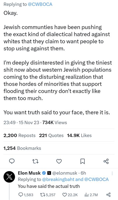 Elon Musk spreading fascism on main account again. A reminder that ...