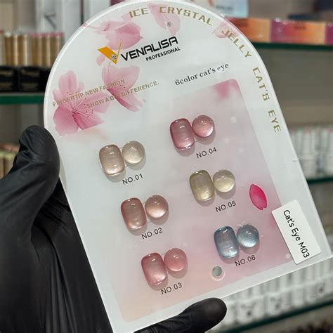 Venalisa Ice Crystal Jelly Cat Eye Gel Polish Set M03 – 6Pcs Soft Pink ...