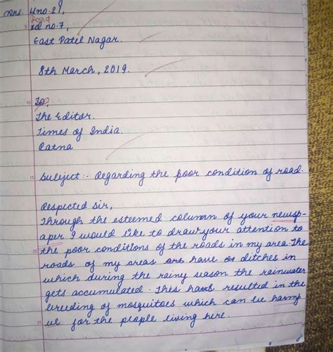 frequent accidents due to three man holes write a letter to the editor ...