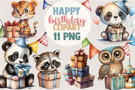 Happy Birthday Clipart Graphic by ArtSvKlcute · Creative Fabrica