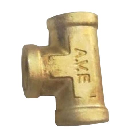 A.V.E. Brass Female Thread 1/4inch Plumbing Tee (Golden) Pack of 14 ...