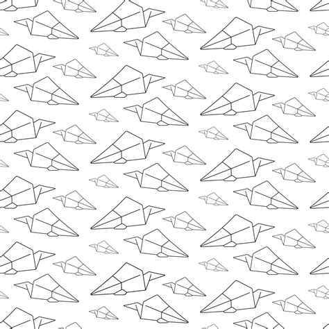 Seamless pattern of paper airplanes 33553053 Vector Art at Vecteezy