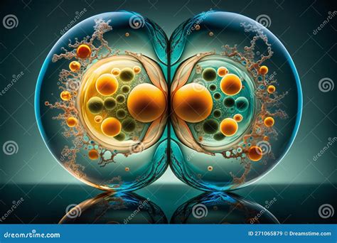 Cell Division or Cell Connection, the Microbiological Process of Reproduction of the Simplest ...