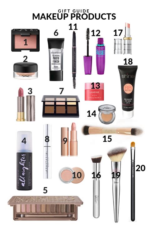 eye makeup products list