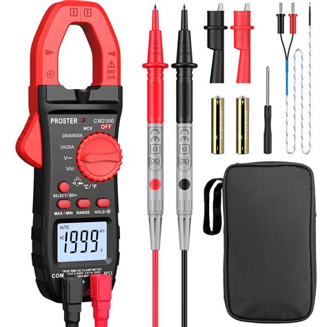 Proster Clamp Meter 2000 Count Automatic Range Ac Current Ac ...