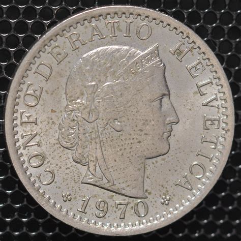 1970 Switzerland Confoederatio Helvetica 20 Rappen | Flickr