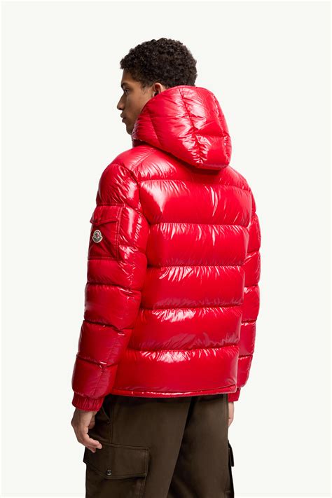 Red Moncler Maya Hooded Short Down Jacket - Short Down Jackets for Men ...