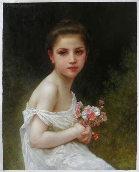Girl Bouquet - William-Adolphe Bouguereau Paintings | William adolphe ...