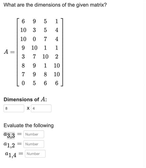 Solved What are the dimensions of the given | Chegg.com