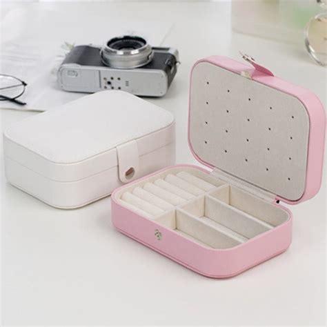 Large Capacity PU Leather Jewelry Organizer Box – Travel-Friendly Stor ...