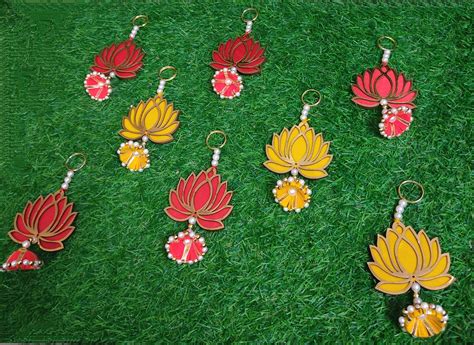 LAMANSH® (Set of 10 pcs) Festive Decoration 🔥Lotus Hanging / Lotus Tor ...