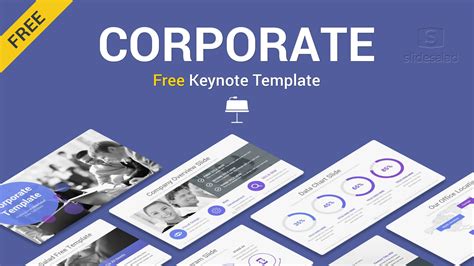Free Corporate Professional Keynote Template Slides - SlideSalad