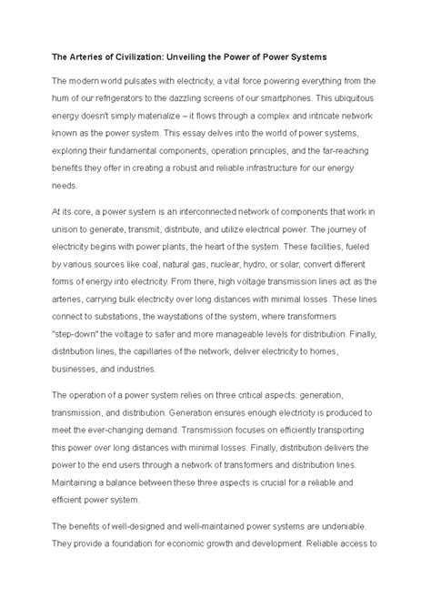 Unveiling the Power of Power Systems - This ubiquitous energy doesn't ...