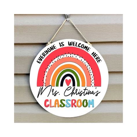 Nazenti Personalized Rainbow Teacher Sign for | Ubuy India