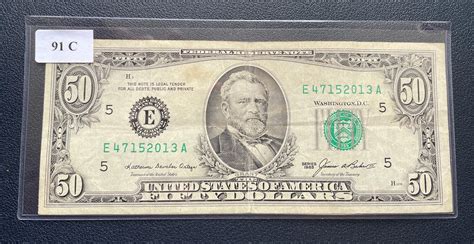 Lot - Series 1985 $50 Green Seal Federal Reseve Note (Richmond)
