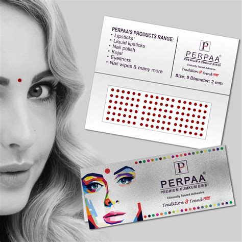 PERPAA Premium Velvet Sticker Kumkum Bindi Box of 15 Flaps - Pottu for ...