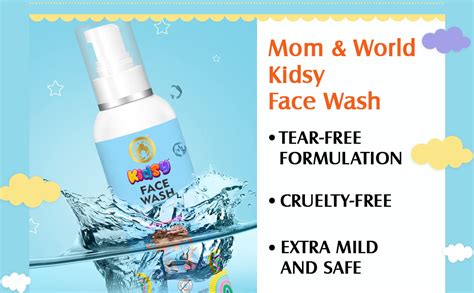 Mom & World Kidsy Face Wash Tear Free, 120ml (No SLS, Paraben) - With ...