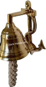 R A HANDICRAFT Brass Door Bell with Ship Anchor Wall Hanging Designer ...