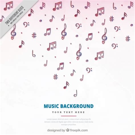Sfondo di note musicali bella acquerello | Vettore Gratis