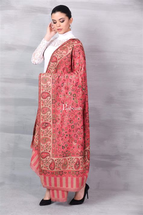 Pashtush Women Dusty Pink Beige Ethnic Motifs Woven Design Designer Sh ...
