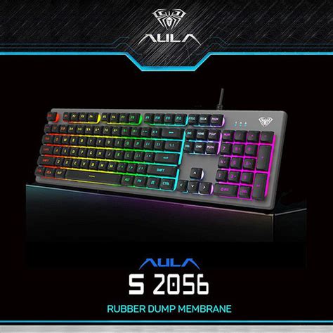Jual Keyboard Gaming Membrane AULA S-2056 / S2056 Square / Kotak LED ...