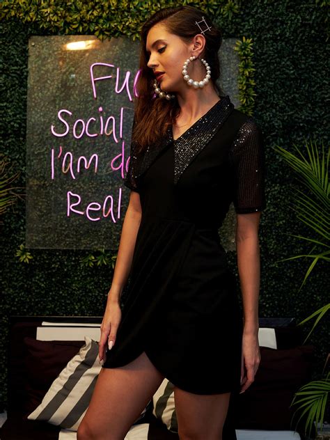 Athena Women Embellished Polyester Bodycon Mini Dress – athenalifestyle.com