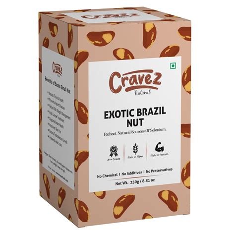 Cravez Natural Exotic Brazil Nuts -250 Gm (Grade A ++ Nuts, Premium ...