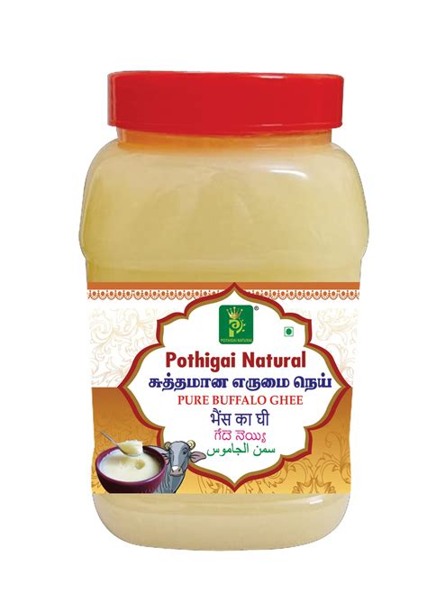 Pothigai Natural Pure & Premium 500ml Buffalo Ghee/No Added ...