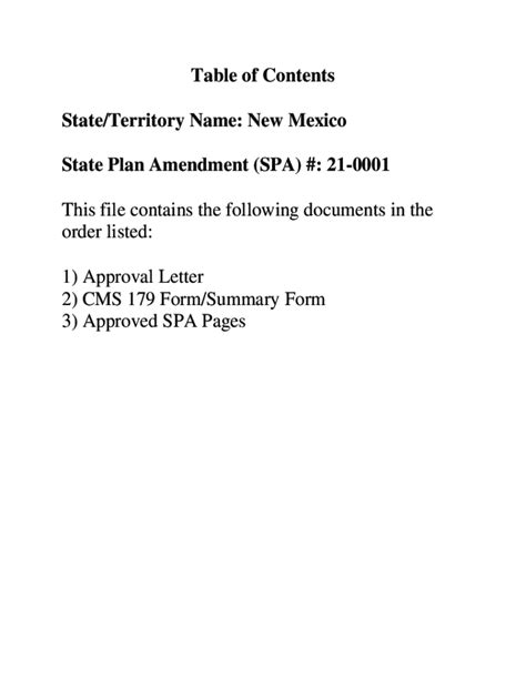 Fillable Online New Mexico State Plan Amendment (SPA) #: 21-0001 Fax ...
