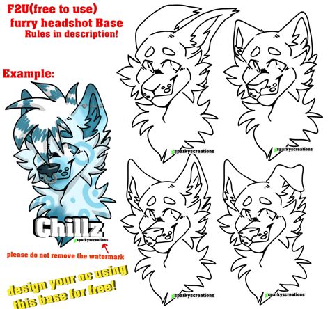 F2U multi Furry headshot Bases by SparkysCreations on DeviantArt
