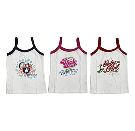 Buy Guchu 100% Hosiery Cotton Camisole Slip for Baby Girl, Set of 3(F1 ...
