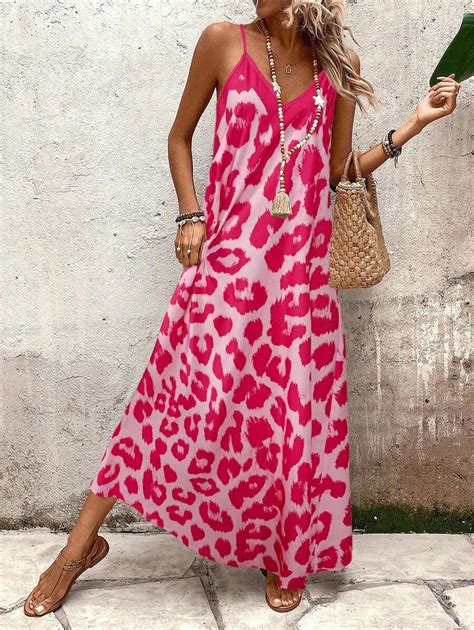 SHEIN Tall Robe évasée imprimé léopard pour femmes, convient pour les ...