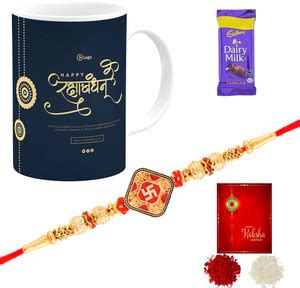Poorak Rakhi For Brother Roli Chawal Combo 68013GLA Gold Gift Box Price ...