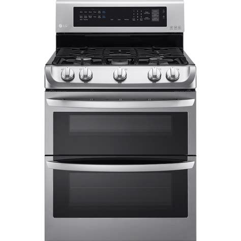 LG ProBake 30-in 5 Burners 4.3-cu ft / 2.6-cu ft Self-cleaning ...