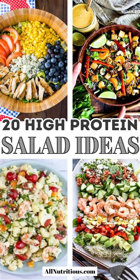 20 Easy High Protein Salad Recipes That Aren't Boring | High protein ...