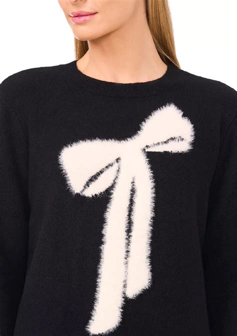 CeCe Women's Long Sleeve Bow Sweater | Belk