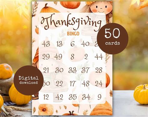 Thanksgiving Bingo Cards, Thanksgiving Game, Thanksgiving Printable ...