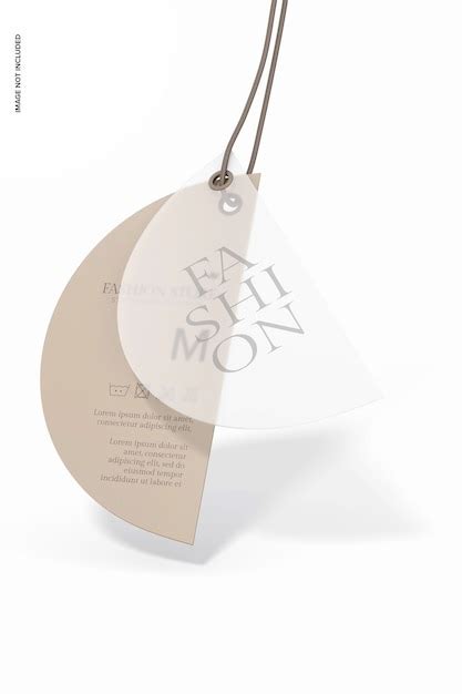 Fashion store tag mockup falling | Premium PSD