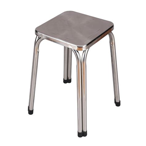 Finch Fox Doctors Stool | Stainless Steel | Metal Bar Stools (Silver ...