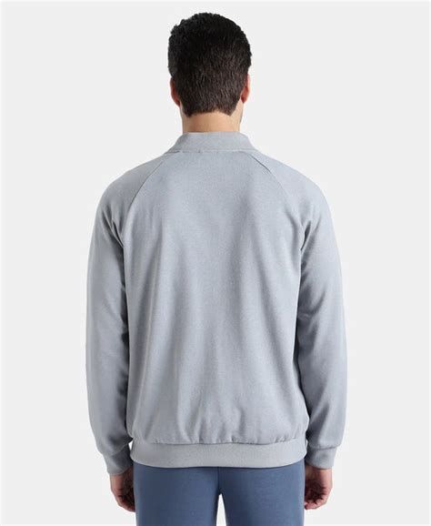 Buy Super Combed Cotton Rich Pique Fabric Jacket with Ribbed Cuffs ...