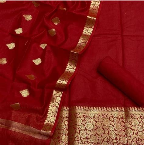 Pure Resham Chandari Banarasi Silk Unstitched Suit. | HIGH DEMAND ...